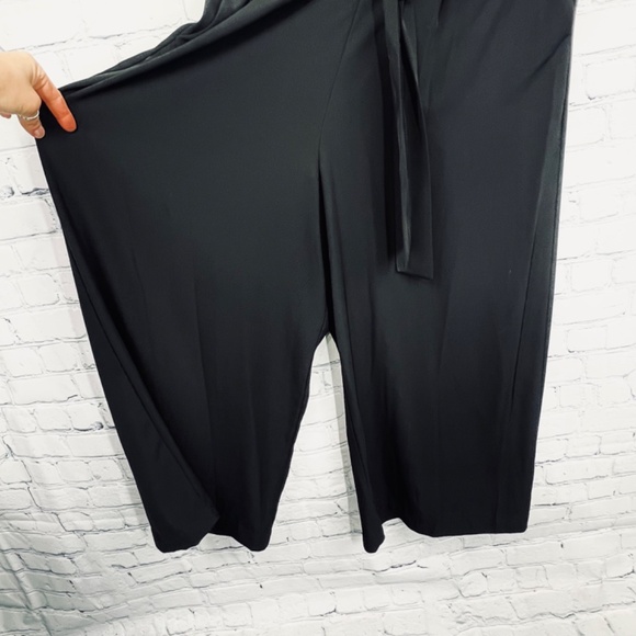NWT🤩 |•NINE WEST•| Black Jumpsuit Belted Wide Leg - Picture 7 of 15